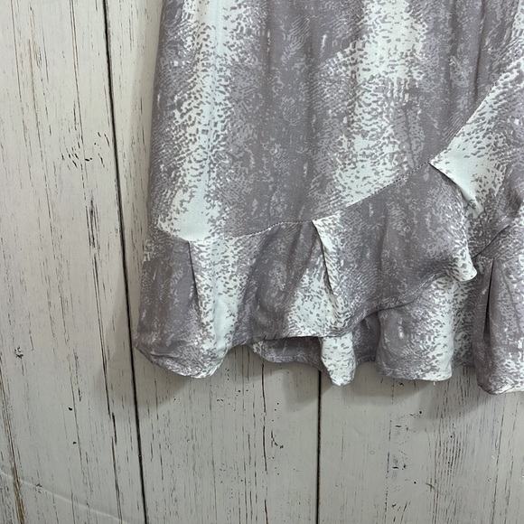 Sim & Sam Snakeskin Ruffle Mini Wrap Skirt - Picture 3 of 10